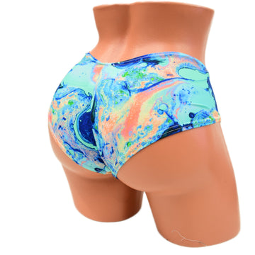 Lapis Lagoon Ultra Cheeky Booty Shorts - Coquetry Clothing