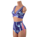 Lavender Ice Flowers and Fringe Siren Shorts and Bralette Set - Coquetry Clothing