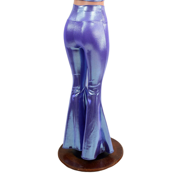 Lavender Ice High Waist Solar Flares - Coquetry Clothing