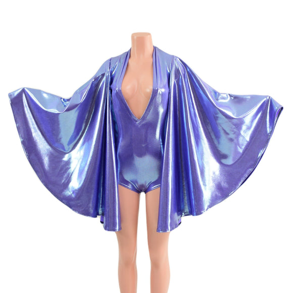 Lavender Ice Metallic Spandex Fabric - Coquetry Clothing