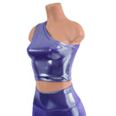 Lavender Ice One Shoulder Crop Top - Coquetry Clothing