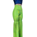 Leggings Style Stilt Pants in Neon Lime Holographic - Coquetry Clothing