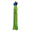 Leggings Style Stilt Pants in Neon Lime Holographic - Coquetry Clothing