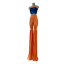 Leggings Style Stilt Pants in Neon Orange Kaleidoscope - Coquetry Clothing