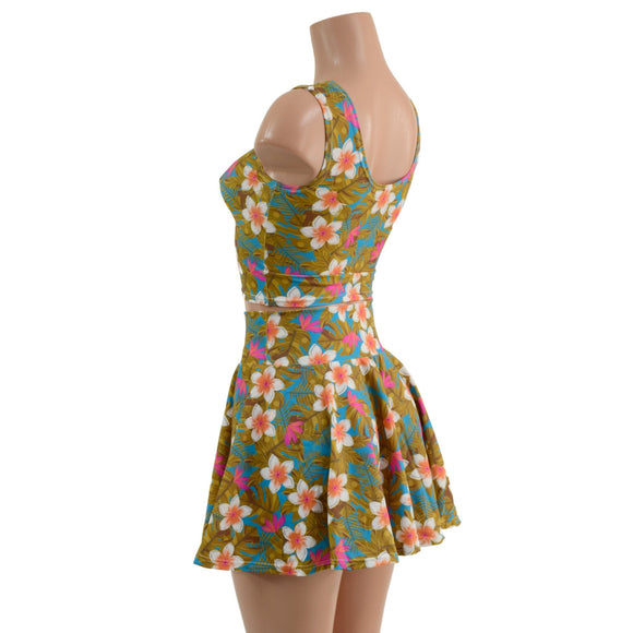 Lets Have a Tikki Skirt, Bike Shorts, or Crop Tank READY to SHIP - Coquetry Clothing