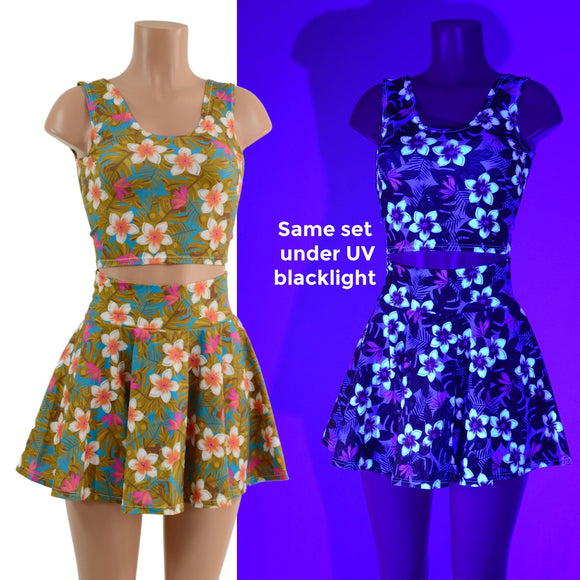 Lets Have a Tikki Skirt, Bike Shorts, or Crop Tank READY to SHIP - Coquetry Clothing