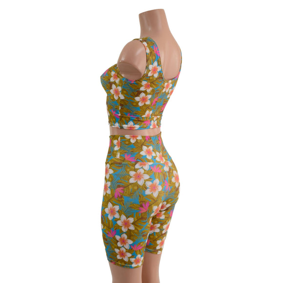 Lets Have a Tikki Skirt, Bike Shorts, or Crop Tank READY to SHIP - Coquetry Clothing