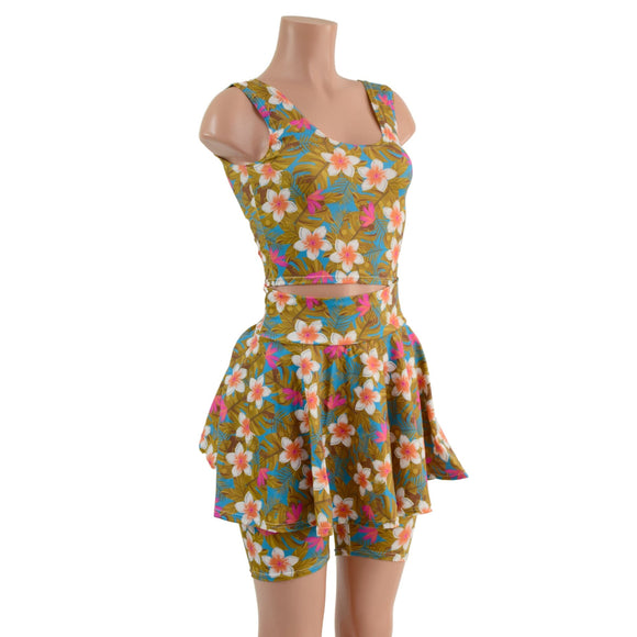 Lets Have a Tikki Skirt, Bike Shorts, or Crop Tank READY to SHIP - Coquetry Clothing