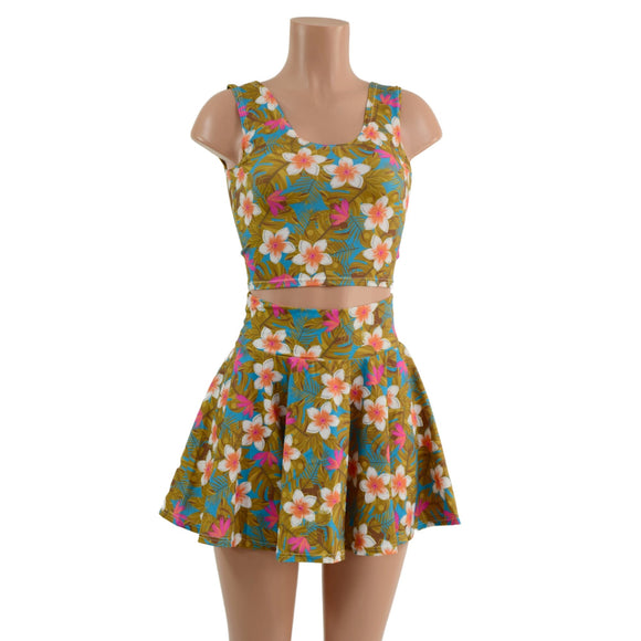 Lets Have a Tikki Skirt, Bike Shorts, or Crop Tank READY to SHIP - Coquetry Clothing