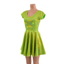 Lime Holographic Skater Dress - Coquetry Clothing