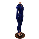 Long Sleeve Blue Sparkly Jewel Catsuit - Coquetry Clothing