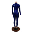 Long Sleeve Blue Sparkly Jewel Catsuit - Coquetry Clothing