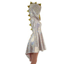 Long Sleeve Dragon Tail Hooded Skater Dress - Coquetry Clothing