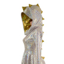 Long Sleeve Dragon Tail Hooded Skater Dress - Coquetry Clothing