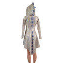 Long Sleeve Dragon Tail Hooded Skater Dress - Coquetry Clothing