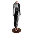 Long Sleeve Harlequin Quad Color Blocked Catsuit with Stella Neckline - Coquetry Clothing