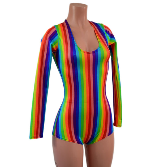 Long Sleeve Rainbow Romper - Coquetry Clothing