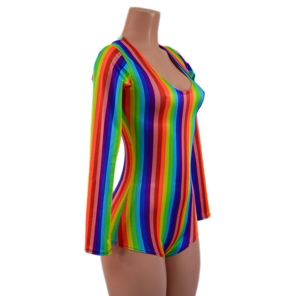 Long Sleeve Rainbow Romper - Coquetry Clothing