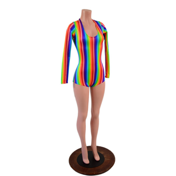 Long Sleeve Rainbow Romper - Coquetry Clothing