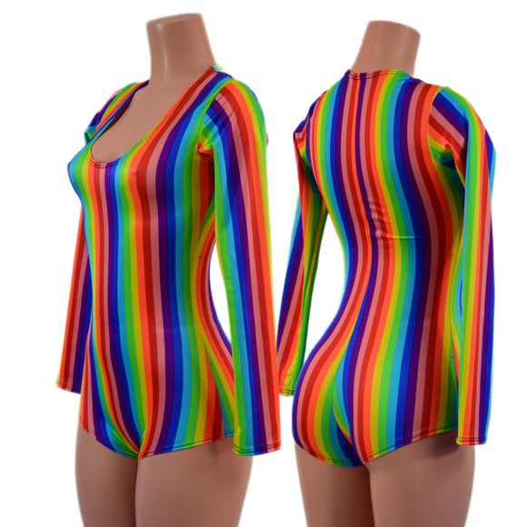 Long Sleeve Rainbow Romper - Coquetry Clothing