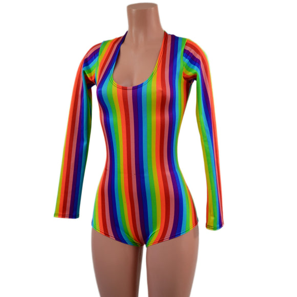 Long Sleeve Rainbow Romper - Coquetry Clothing