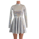 Long Sleeve Skater Dress with Stella Collar - Coquetry Clothing
