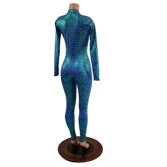 Long Sleeve Stella Catsuit in Stardust - Coquetry Clothing