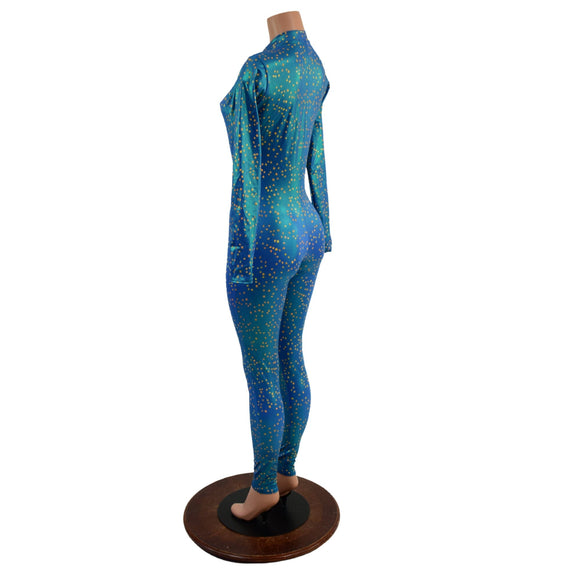 Long Sleeve Stella Catsuit in Stardust - Coquetry Clothing