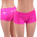 Lowrise Shorts in Neon Pink Sparkly Jewel - Coquetry Clothing