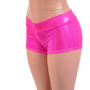 Lowrise Shorts in Neon Pink Sparkly Jewel - Coquetry Clothing