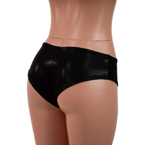 Lowrise Siren Shorts in Black Mystique Metallic - Coquetry Clothing