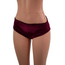 Lowrise Siren Shorts in Burgundy Velvet - Coquetry Clothing