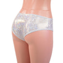 Lowrise Siren Shorts in White Kaleidoscope - Coquetry Clothing