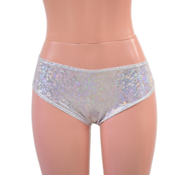 Lowrise Siren Shorts in White Kaleidoscope - Coquetry Clothing