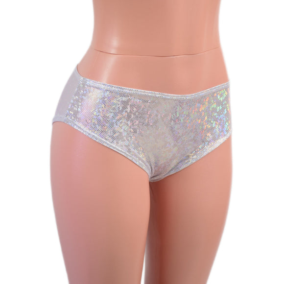 Lowrise Siren Shorts in White Kaleidoscope - Coquetry Clothing