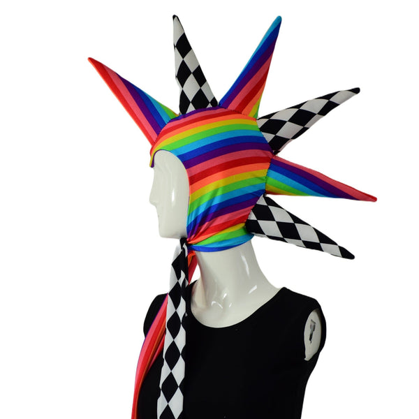 Harlequin Unicorn Horn Bonnet - 3