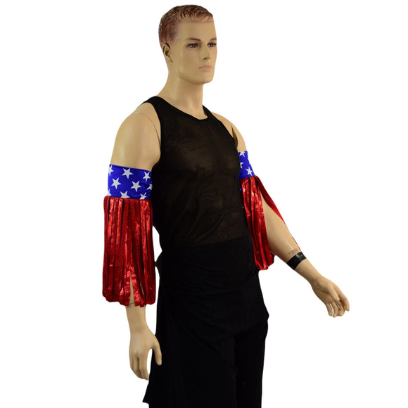 Macho Fringed Wrestling Arm Bands with Slide Ties (Arm Bands Only!) - Coquetry Clothing