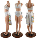 Medium Ready to Ship 2PC Starlette Bralette Top and Tuxedo Siren Shorts Set - Coquetry Clothing