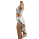 Medium Ready to Ship 2PC Starlette Bralette Top and Tuxedo Siren Shorts Set - Coquetry Clothing