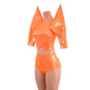 Mega Sharp Shoulder Top and Siren Shorts Set - Coquetry Clothing