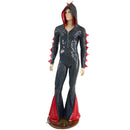 Mens Black and Red Dragon Hooded Zipper Front Catsuit with Added Flair - Coquetry Clothing