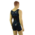 Mens Black Holographic Singlet Romper - 4