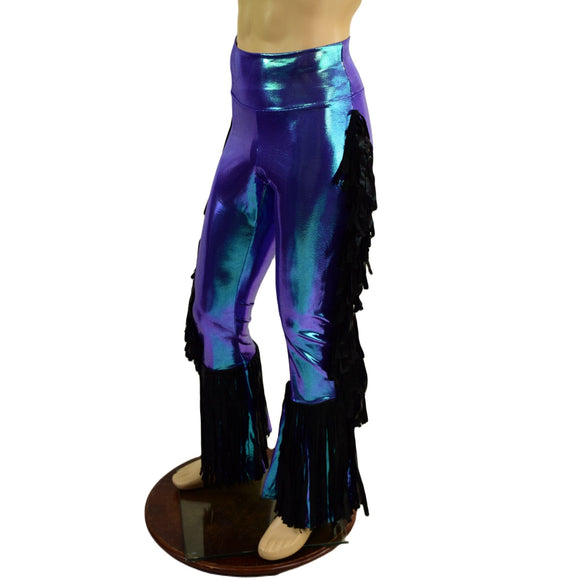 Mens Bootcut Macho Pants with Gladiator Fringe - Coquetry Clothing