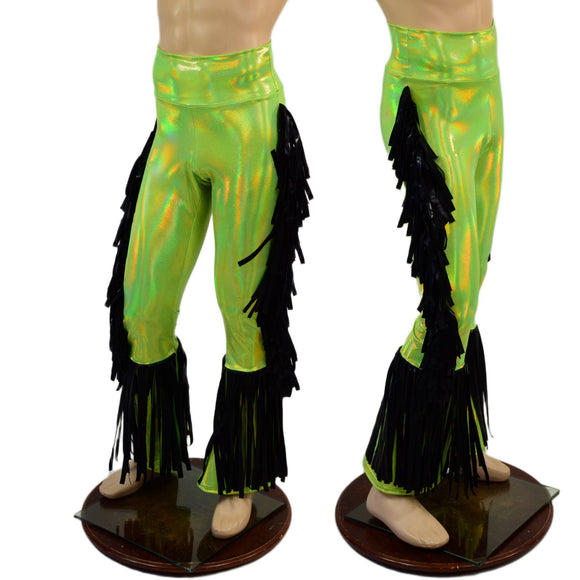 Mens Bootcut Macho Pants with Gladiator Fringe - Coquetry Clothing