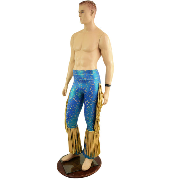 Mens Bootcut Macho Pants with Gladiator Fringe - Coquetry Clothing