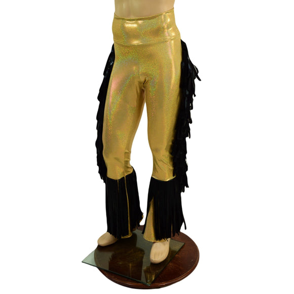 Mens Bootcut Macho Pants with Gladiator Fringe - Coquetry Clothing