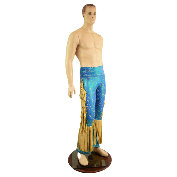 Mens Bootcut Macho Pants with Gladiator Fringe - Coquetry Clothing
