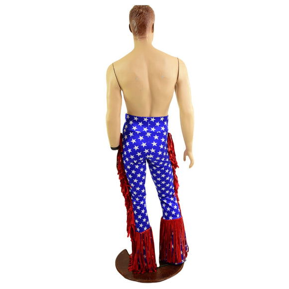 Mens Bootcut Macho Pants with Gladiator Fringe - Coquetry Clothing