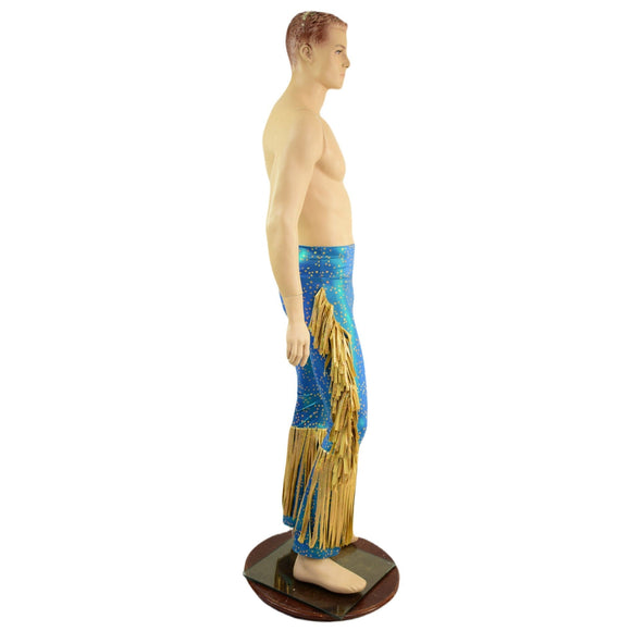 Mens Bootcut Macho Pants with Gladiator Fringe - Coquetry Clothing