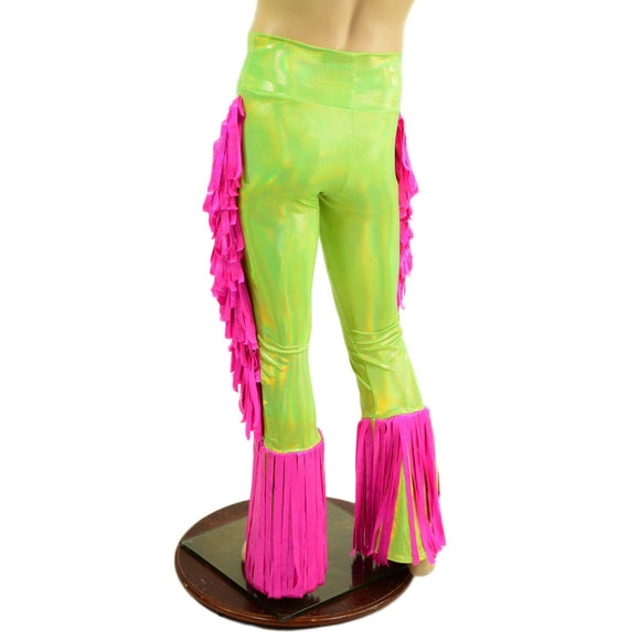 Mens Bootcut Macho Pants with Gladiator Fringe - Coquetry Clothing